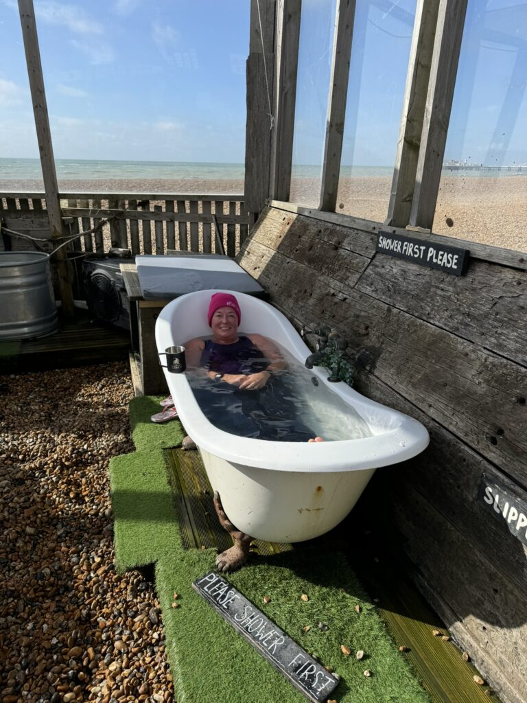 10 Activities to complete this Autumn - woman in outdoor bath
